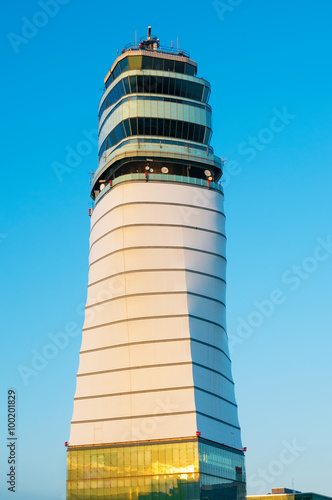 Canvas Print Air control tower in airport  Vienna, Austria