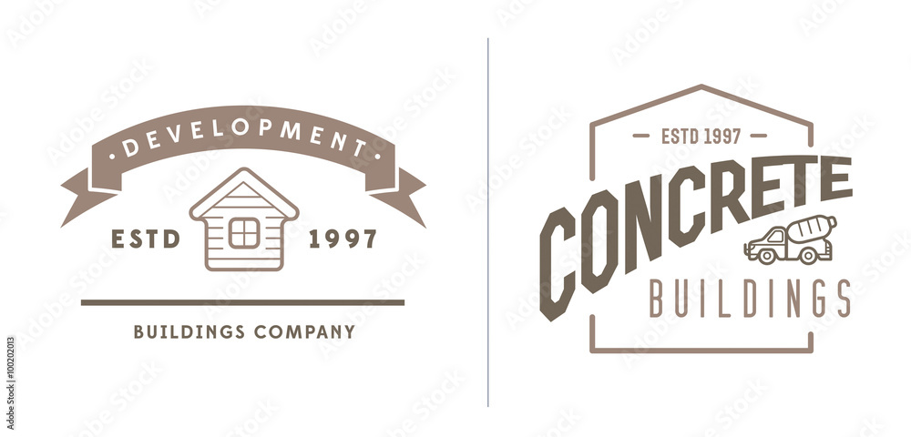 Set of Vector Construction Building Icons Home and Repair can be used as Logo or Icon in premium quality