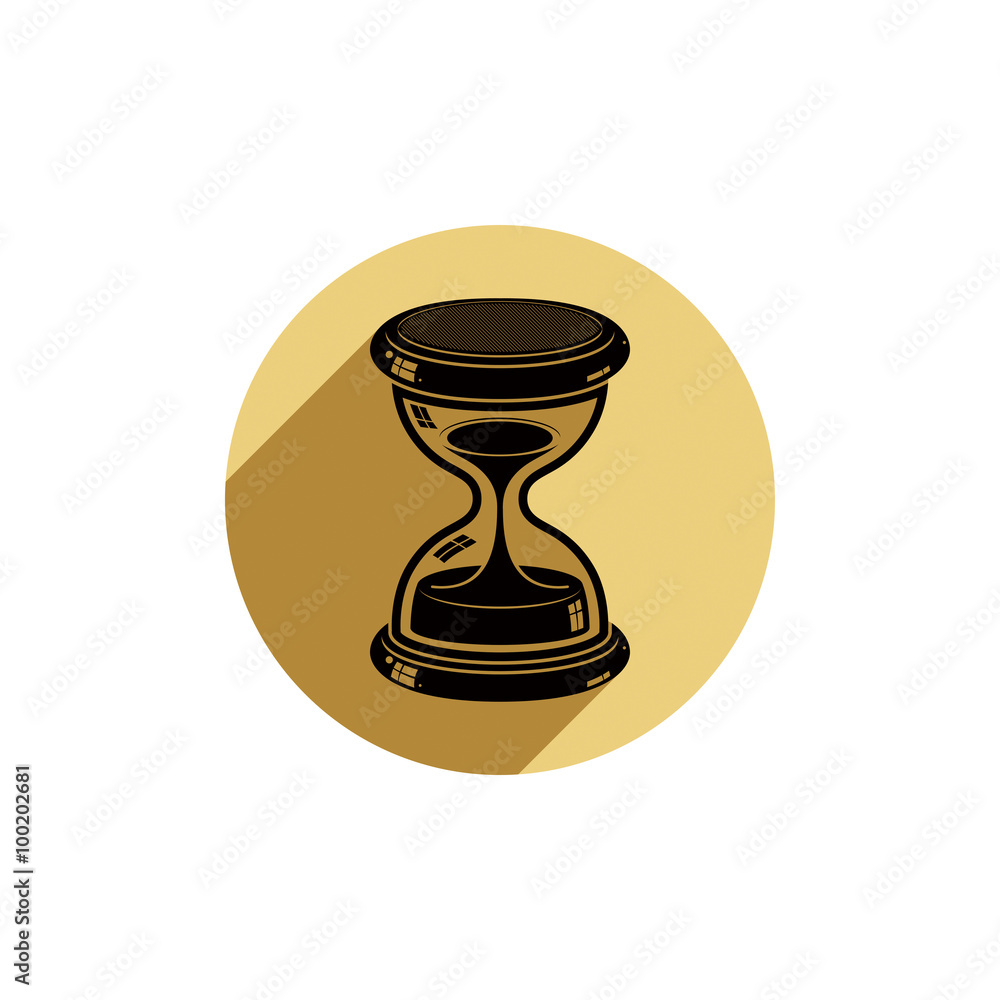 Old-fashioned simple 3d hourglass, time management business icon Old-fashioned simple 3d hourglass, time management business icon