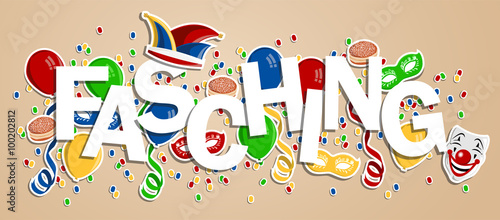 Fasching Schriftzug