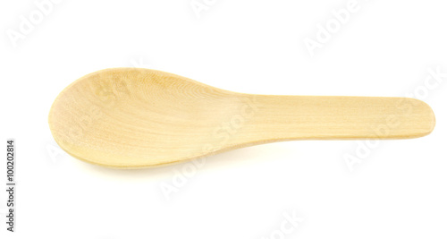 Wooden Spoon on white background.