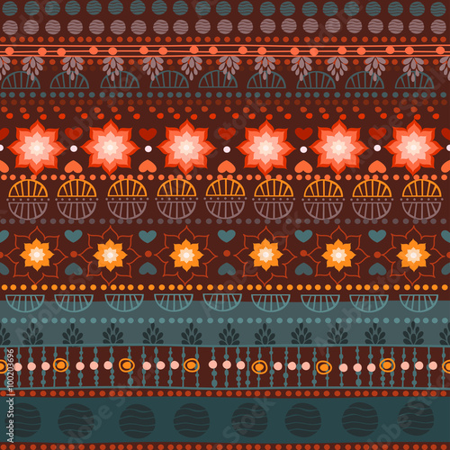 Tribal seamless pattern. It can be used for cloth, jackets, bags, notebooks, cards, envelopes, pads, blankets, furniture, packing