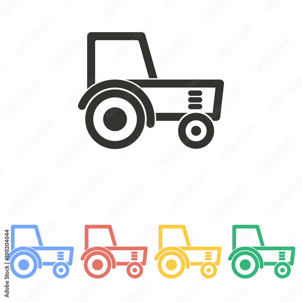 Tractor - vector icon. Tractor - vector icon.