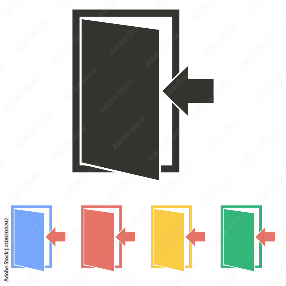 Door - vector icon. Door - vector icon.