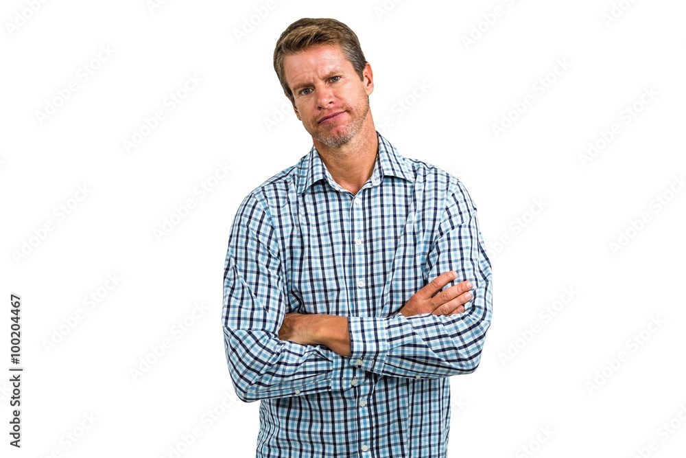 Casual man with arms crossed Casual man with arms crossed