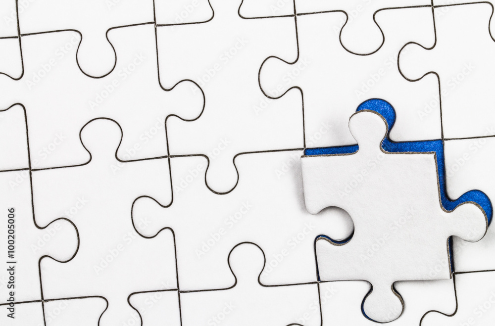 Foto de weißes leeres Puzzle do Stock | Adobe Stock Foto de weißes leeres Puzzle do Stock | Adobe Stock