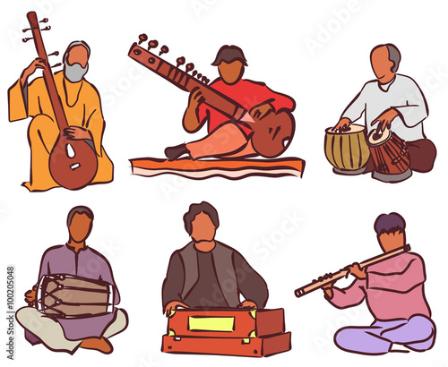 Indian musician set