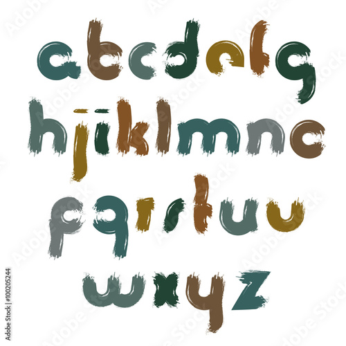 Vector bright font, handwri...