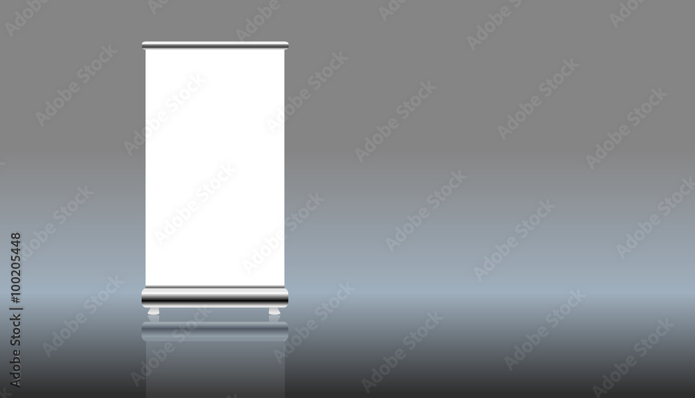 Roll up banner display, , free copy space Roll up banner display, , free copy space