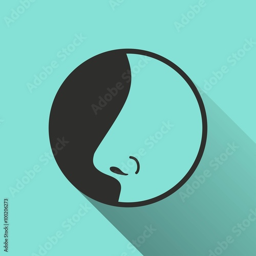 Nose  - vector icon.