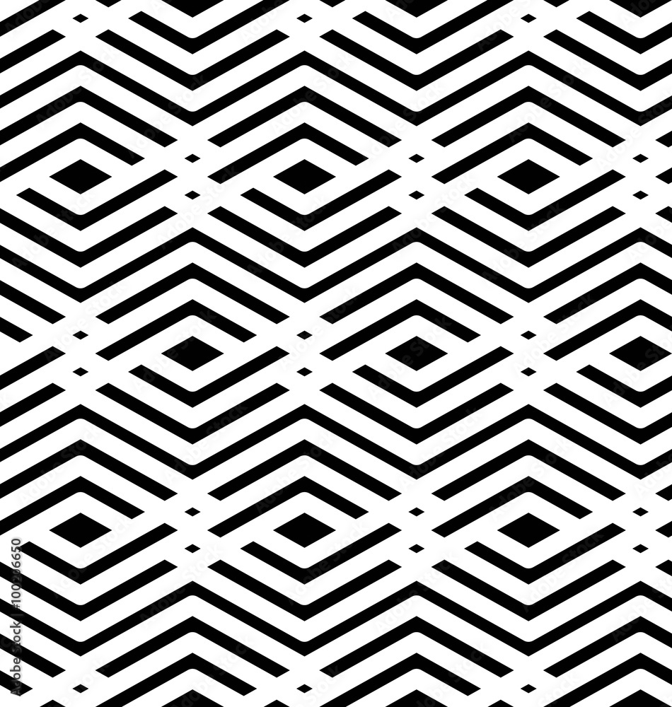 Black and white geometric art seamless pattern, vector mosaic Black and white geometric art seamless pattern, vector mosaic