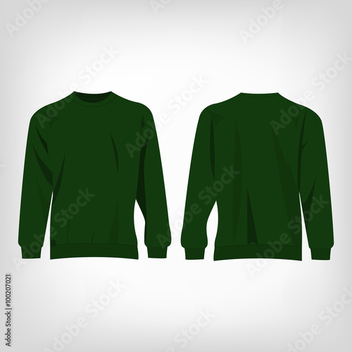 Sport green sweater isolated vector