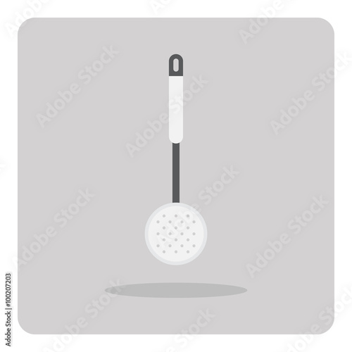 Vector of flat icon, Kitchen skimmer on isolated background