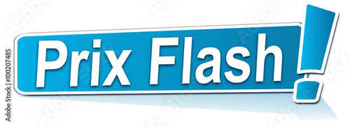 prix flash sur étiquette bleue