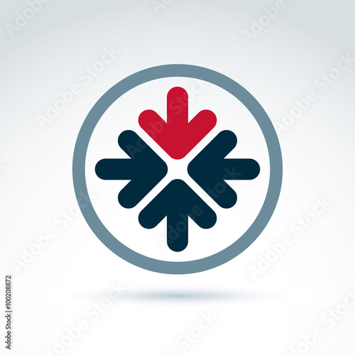 Vector abstract icon with a...