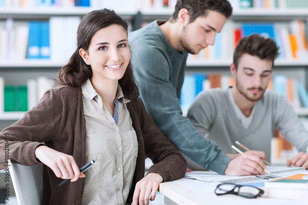 Students working on a project