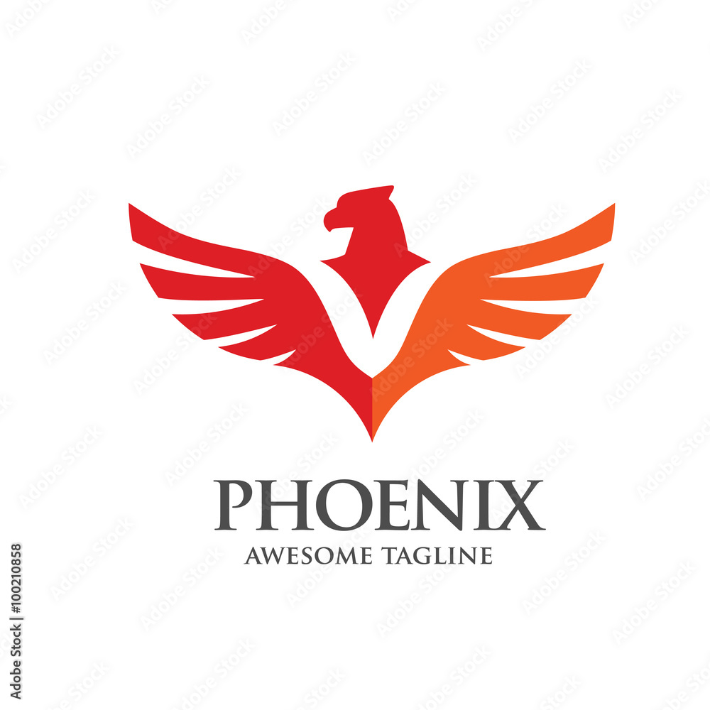 Obraz premium phoenix logo concept