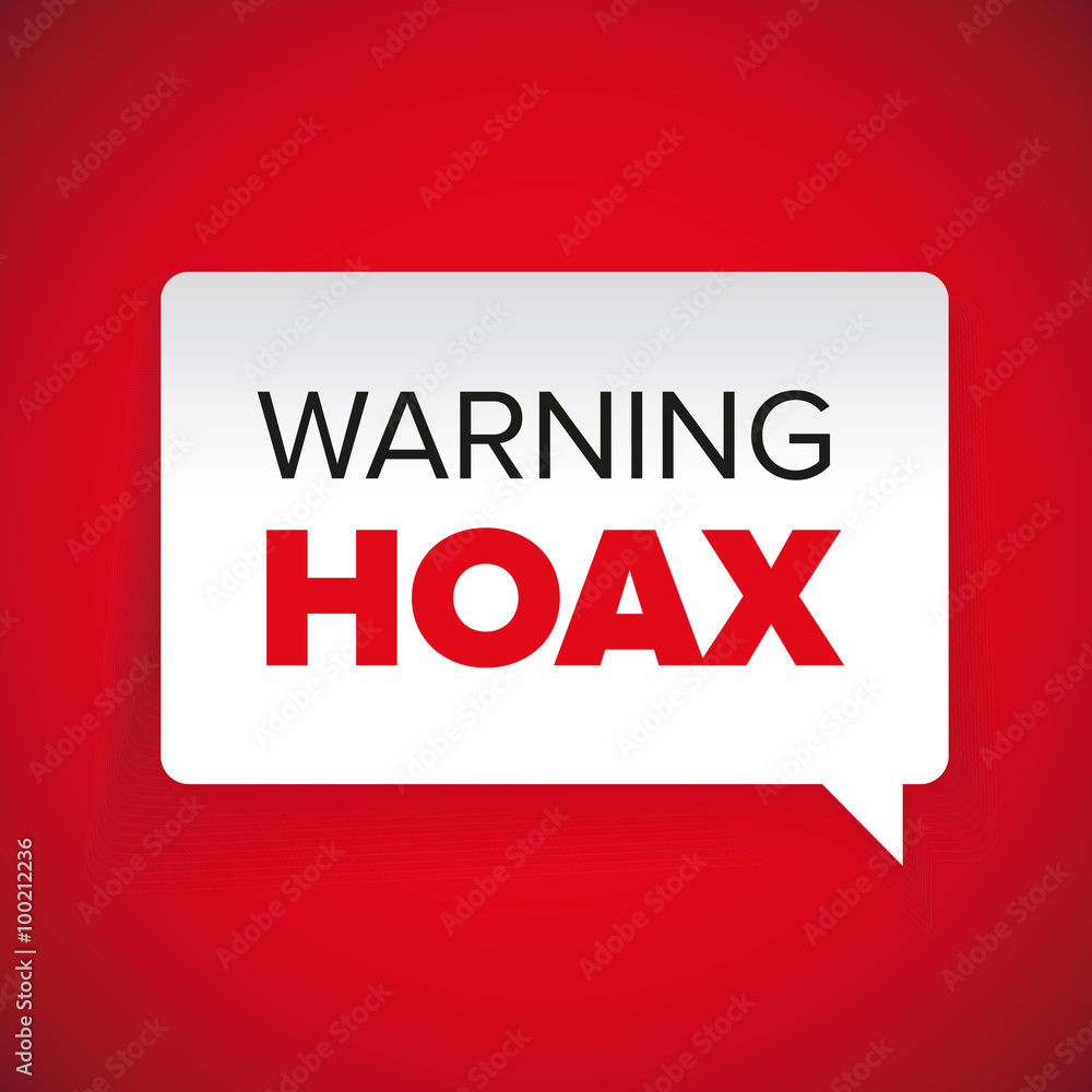 Obraz premium Internet Hoax warning label vector