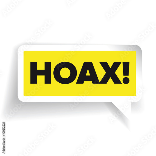 Internet Hoax warning label vector