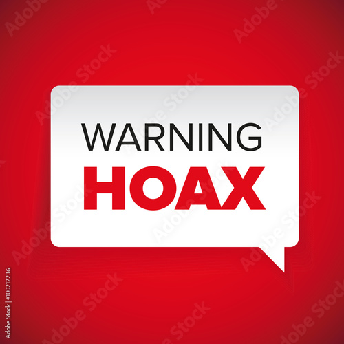 Internet Hoax warning label vector