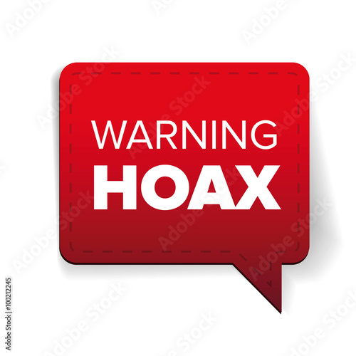 Internet Hoax warning label vector
