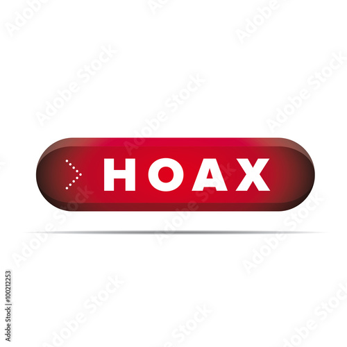 Internet Hoax warning button vector