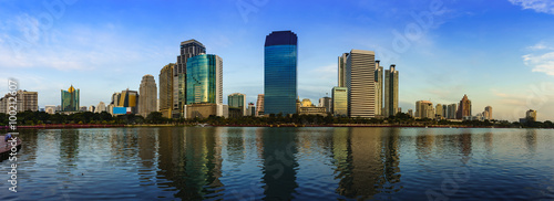 High office buildings in midtown Bangkok Thailand