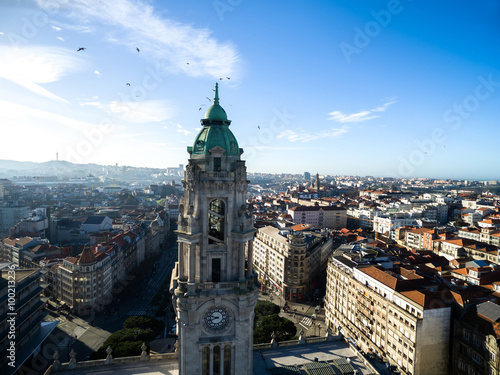 Aerial View of City Hall, Porto, Portugal © gustavofrazao