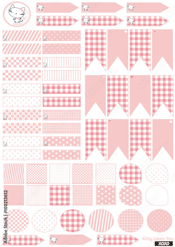 Planner stickers,printable files A4 size,minimalistic and flat Planner stickers,printable files A4 size,minimalistic and flat