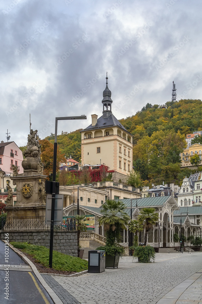 city centre of Karlovy Vary, Czech Republic