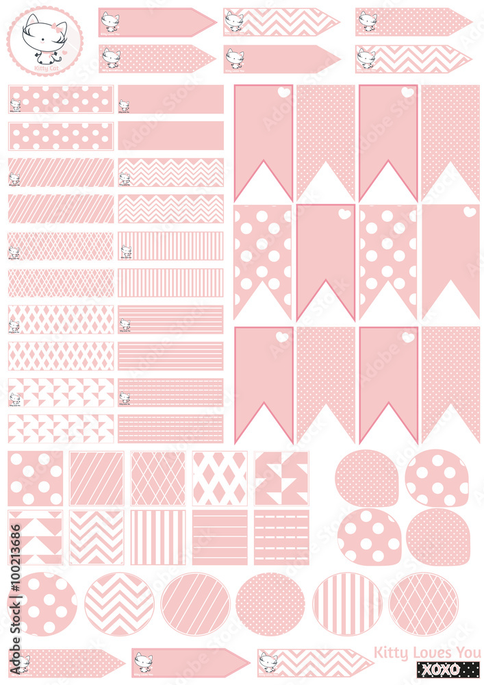 Planner stickers,printable files A4 size,minimalistic and flat Planner stickers,printable files A4 size,minimalistic and flat