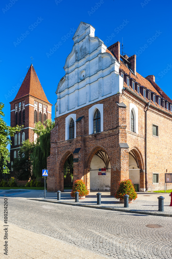 Fototapeta premium town hall of Paslek, Warmian-Masurian Voivodeship, Poland