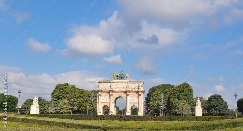 The Arc de Triomphe du Carrousel in Paris, France