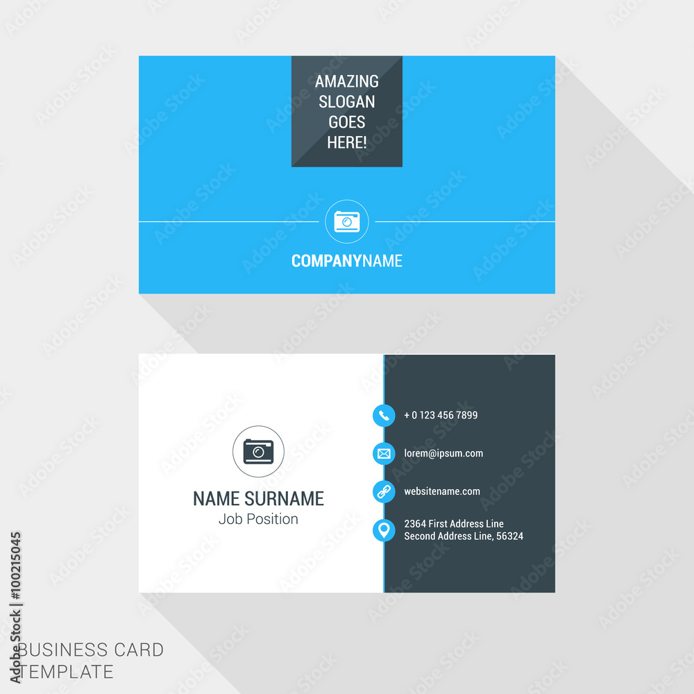 Modern Creative Business Card Template. Flat Design Vector Illustration. Stationery Design Modern Creative Business Card Template. Flat Design Vector Illustration. Stationery Design