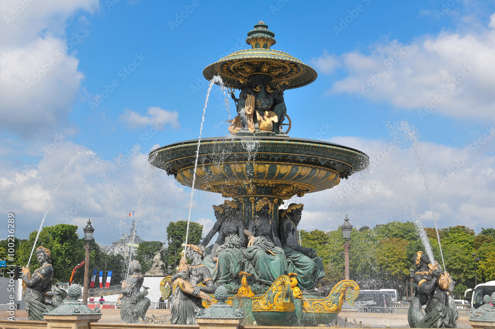 Parisian architecture in Place de la Concorde