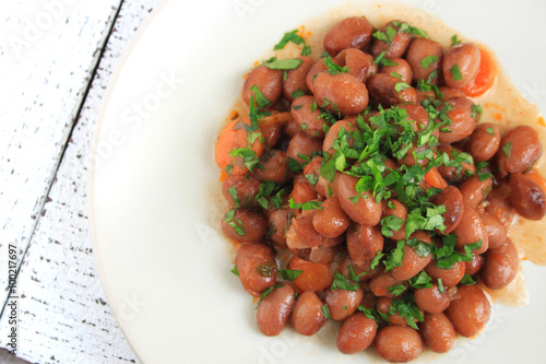 Cooked Kidney Beans, Barbunya Turkish Food