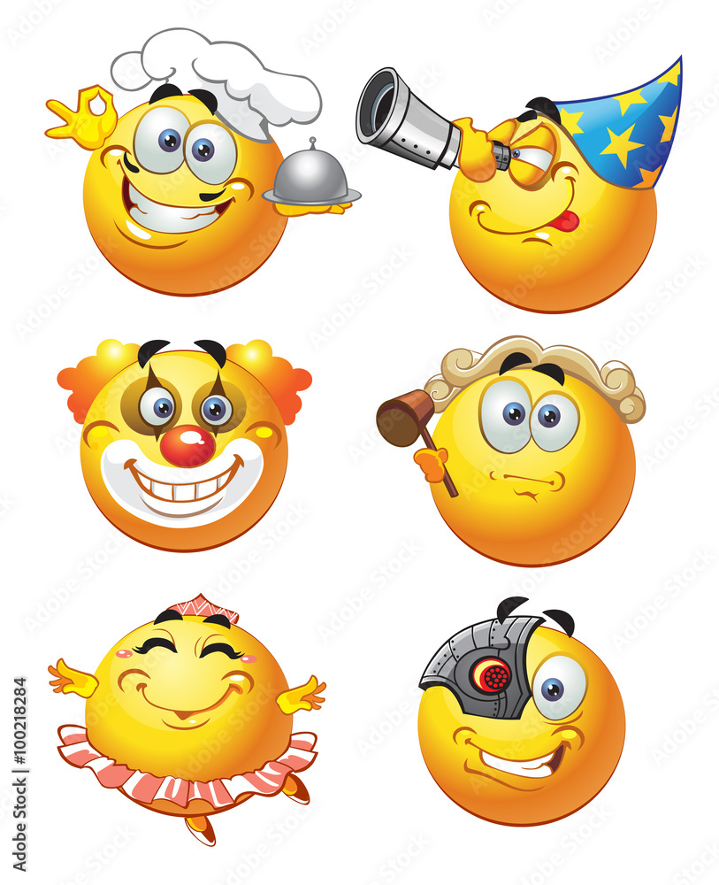 set of round smiles profession set of round smiles profession