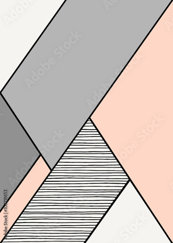 Plakat Streszczenie skład geometrycznych