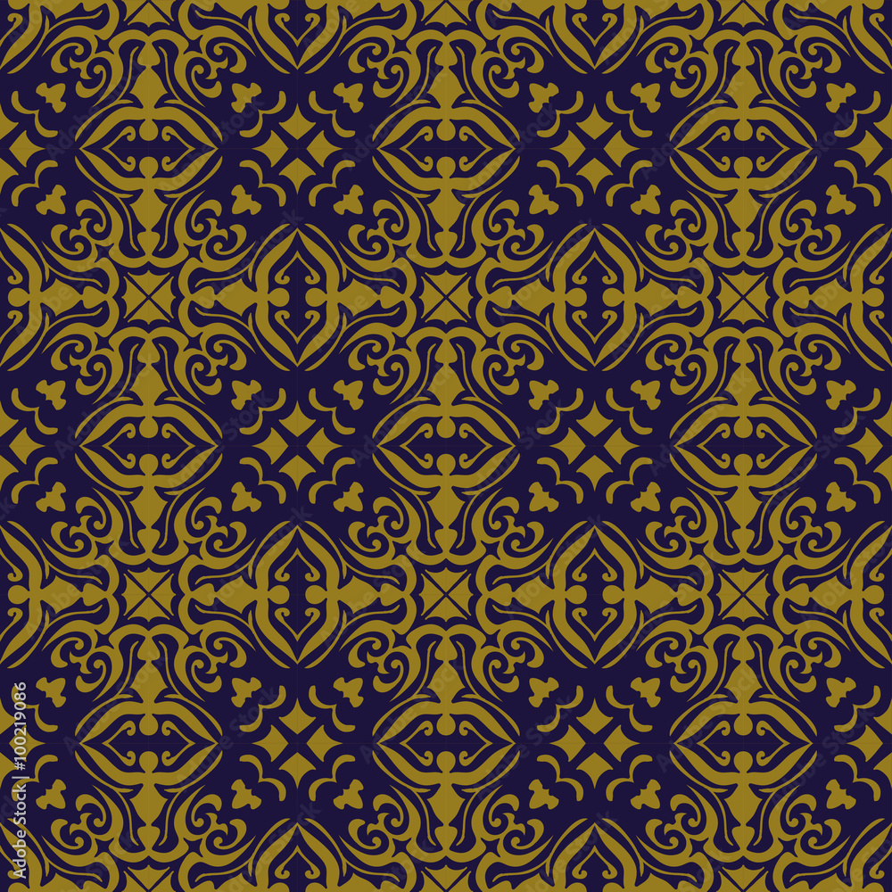 Elegant antique background image of spiral round cross kaleidoscope pattern.
