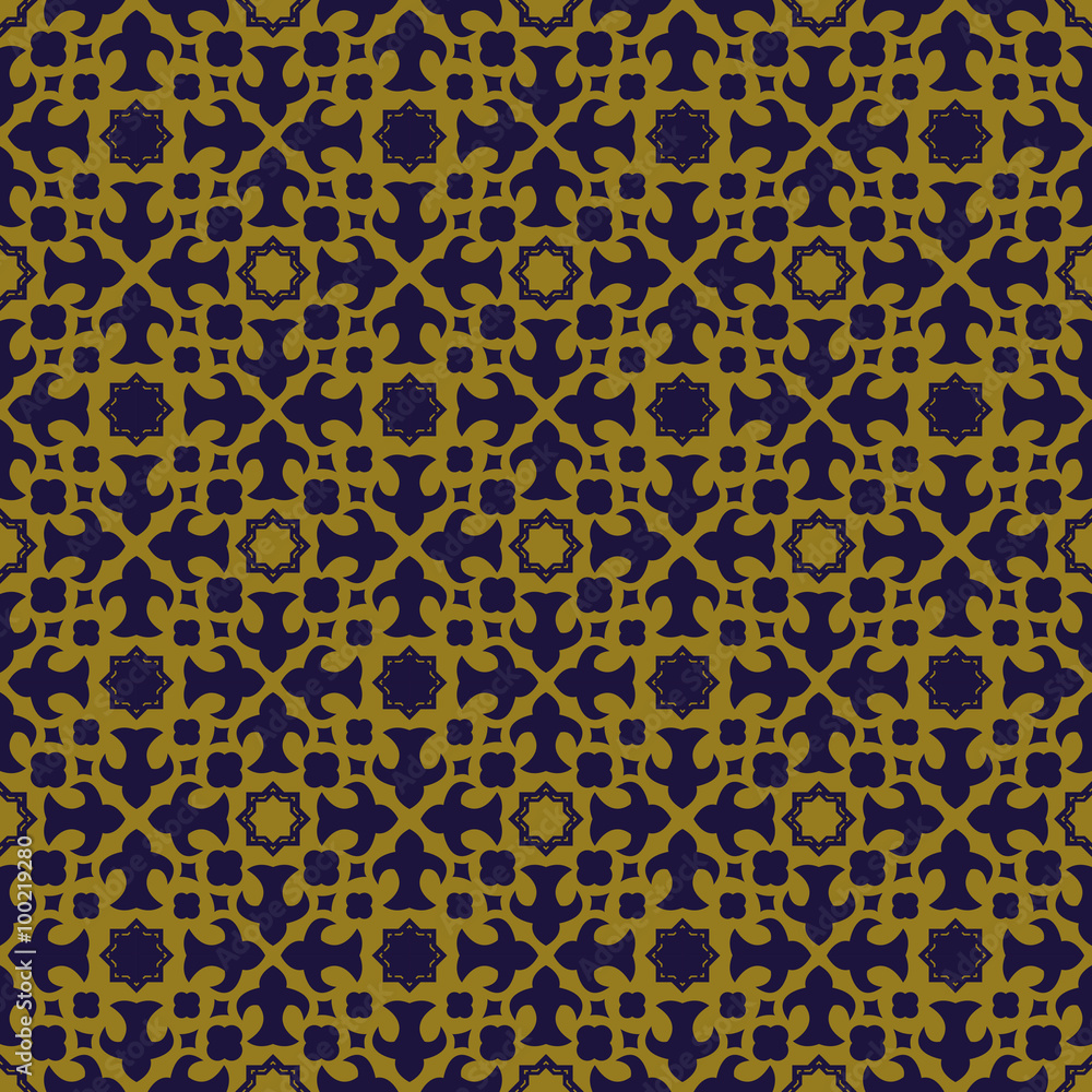 Elegant antique background image of star kaleidoscope geometry pattern.

