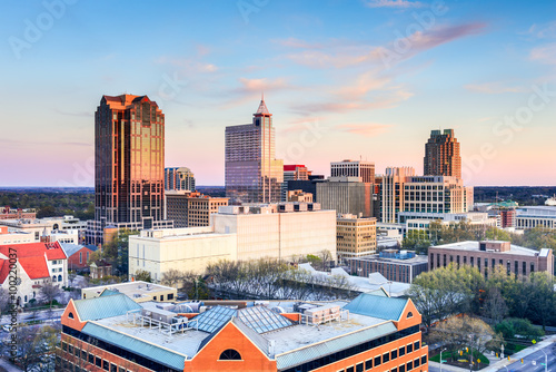 Raleigh North Carolina, USA downtown skyline. photo