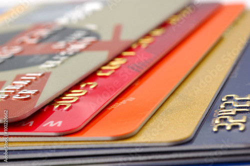 Fotografie Credit card financial background