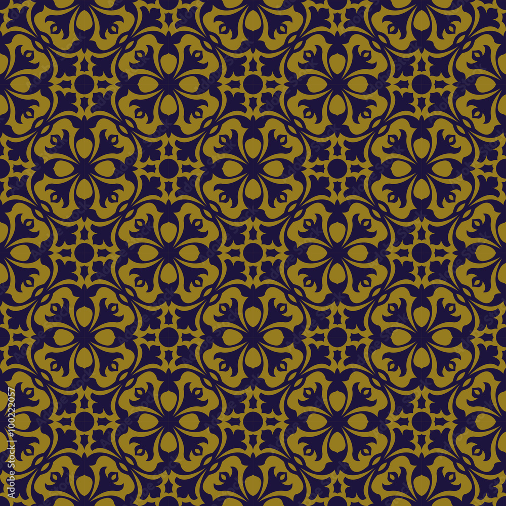 Elegant antique background image of round geometry flower kaleidoscope pattern.
