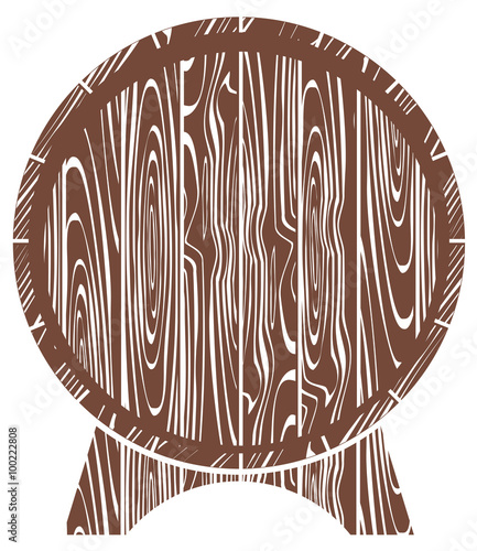 vector drawing barrels for beer or wine