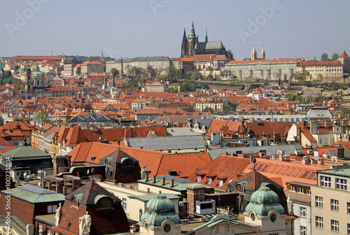 Wallpaper Mural PRAGUE, CZECH REPUBLIC - APRIL 24, 2013: View from Old Town Hall Tower to Mala Strana (Lesser Town) and Hradcany Torontodigital.ca
