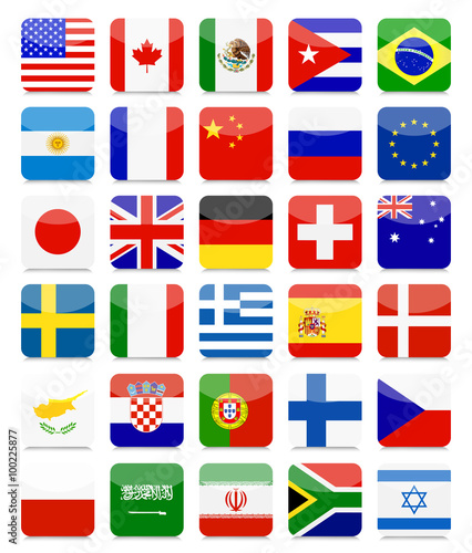 World Flags Flat Square Icon Set Free Download World Flags Flat Square Icon Set - GFXLoad