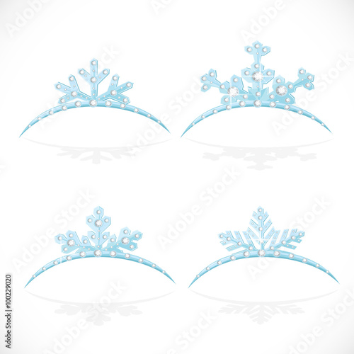 Blue Crown tiara snowflakes shaped for Christmas ball