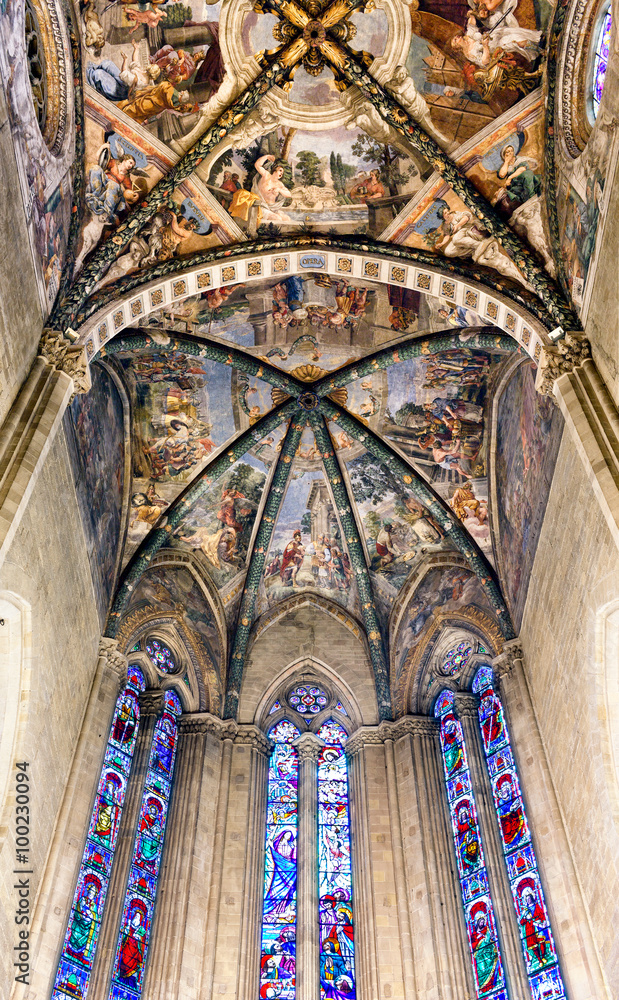 Frescoed Ceiling Arezzo Cathedral Italy