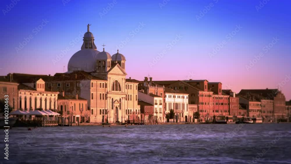Beautiful, slow motion shot of the Bauer Palladio Hotel during the evening in Venice, Italy. Beautiful, slow motion shot of the Bauer Palladio Hotel during the evening in Venice, Italy.