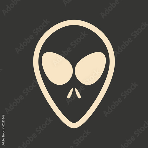 Flat in black and white mobile application newcomer